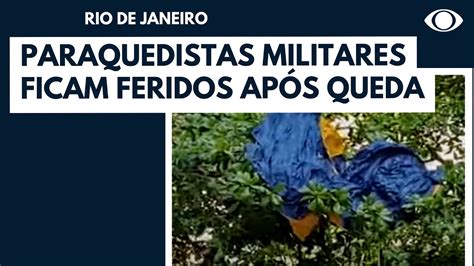 Paraquedistas militares ficam feridos após queda no Rio de Janeiro