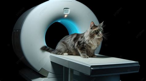 Cat Sits On A Magnetic Resonance Imaging Machine Background, Picture Of ...