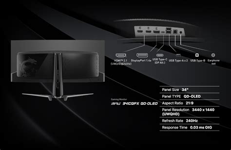 MPG 341CQPX: MSI unveils new 34-inch curved OLED gaming monitor with ...
