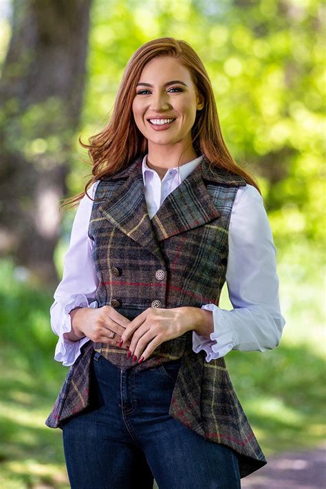 Lady Mary Waistcoat Hunting Stewart Tweed Tartan