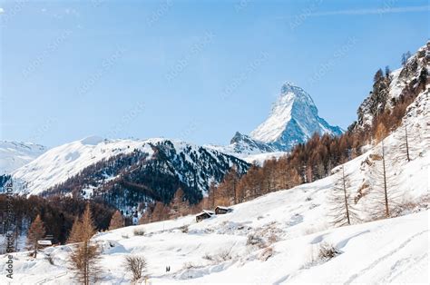 Foto De Zermatt Furi Zmutt Matterhorn Wanderweg Winterwanderung