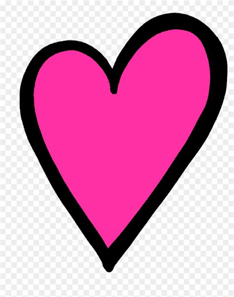 Transparent Pink Heart Clip Art Hot Pink Heart Png Png Download