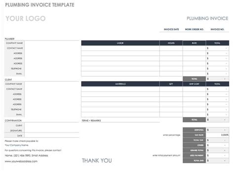 Free Invoice Templates Smartsheet