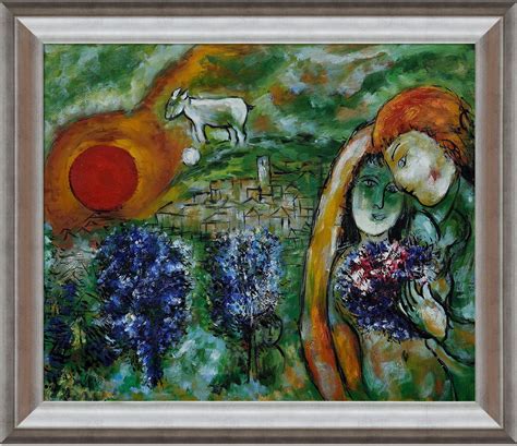 Overstockart Chagall Les Amoureux De Vence Artwork Antique