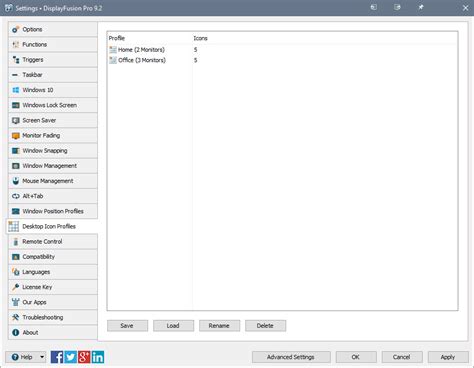 Desktop Icon Profiles • Features • DisplayFusion by Binary Fortress Software