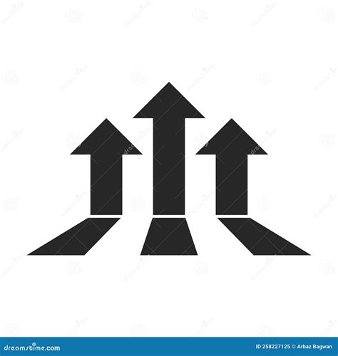 Up Arrow Move In Upward Direction Icon Stock Vector Illustration Of