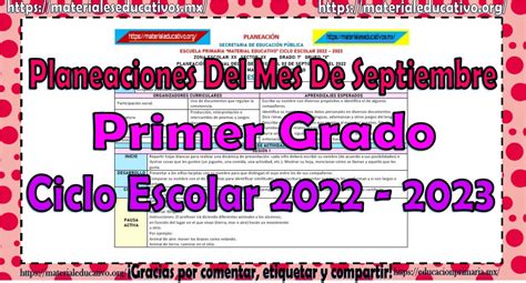 Planeaci N Trimestral Del Primer Grado Para El Ciclo Escolar The Best