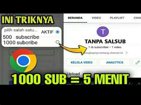 Dapat Subscriber Cuma Menit Cara Cepat Menambah Subscriber