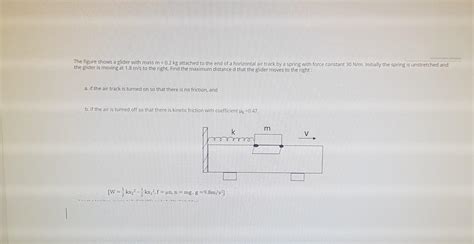 Solved The Figure Shows A Glider With Mass M02 Kg Attached