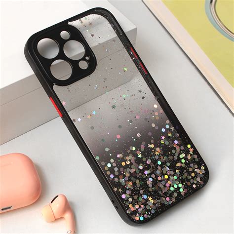 Maska Futrola Frame Glitter Za Iphone Pro Max Crna Mob Shop