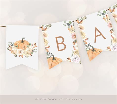 Fall Banner Template Pumpkin Printable Banner Diy Banner | Etsy