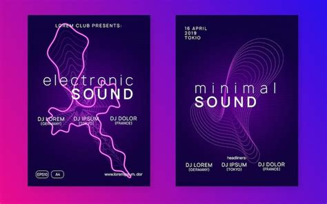 Premium Vector Abstract Music Flyer Techno Dj Party Electro Dance Event Elec