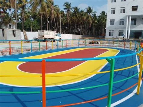 Red Matte Synthetic Acrylic Sport Flooring For Outdoor At Rs Sq Ft