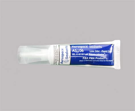 Aerospace Sealants AS106 FAA-PMA Red Silicone Adhesive Sealant - 3 oz Tube at SkyGeek.com