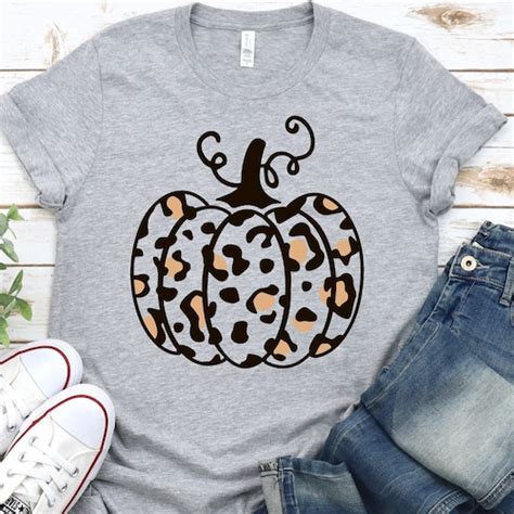 Leopard Pumpkin Shirt Leopard Pumpkin Leopard Fall Shirt Etsy