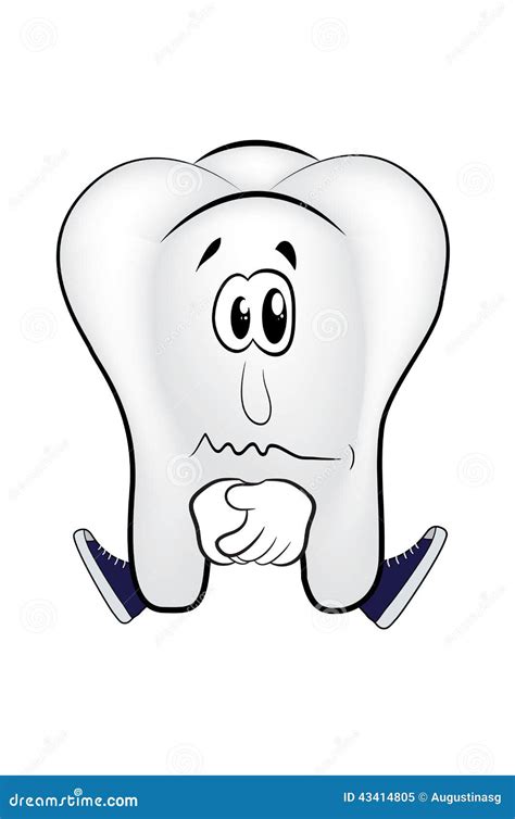 Sad Tooth Cartoon | CartoonDealer.com #43414805