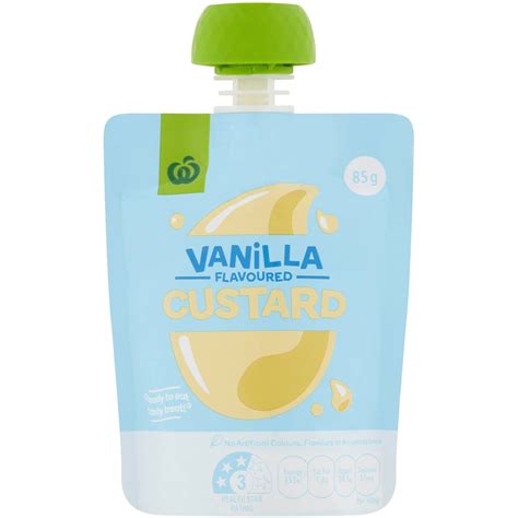 Woolworths Vanilla Flavoured Custard Pouch G Woolworths