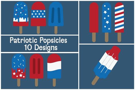 Patriotic 4th Of July Popsicles SVG