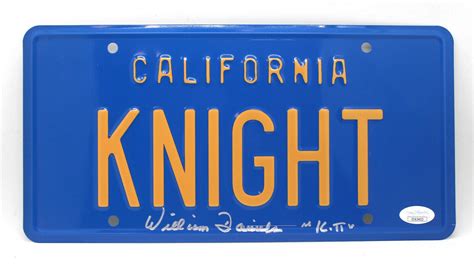 William Daniels Knight Rider KITT Autograph Metal License Plate Signed ...