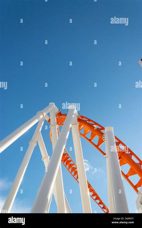 Abstract Concept View Of The Thunderbolt Rollercoaster In Winter At