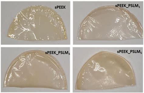 Pictures Of Pristine Speek And Speekpslm Composites At 1 3 And 5