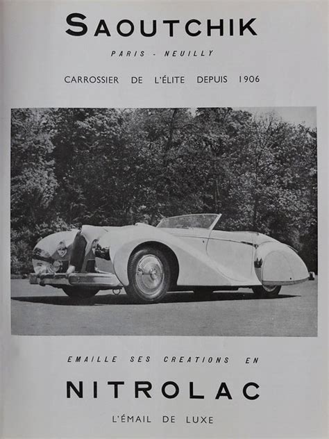 Pub Carrosserie SAOUTCHIK Peinture NITROLAC TALBOT LAGO A Photo