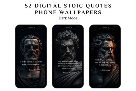 52 Stoic Quotes Phone Wallpapers - Dark Mode - Digital – TheGreatStoic