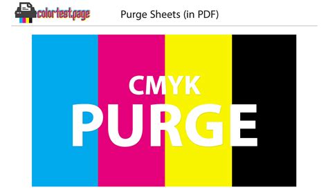 Printer Purge Sheet Pdf Color Test Page