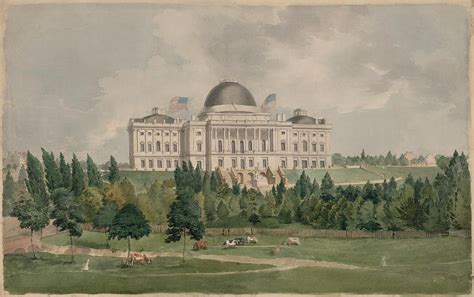 United States Capitol Building In 1828 Photograph By Everett