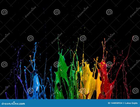 Abstract Color Splash on Black Background Stock Photo - Image of black, consistent: 144858934