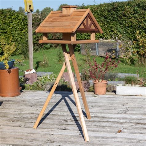 Voss Garden Levar Hochwertiges Vogelhaus Mit Kreuzstandfu Natur