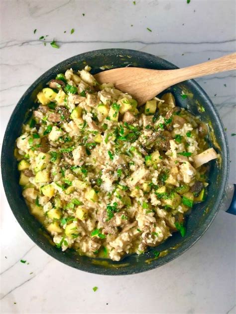 Zucchini And Chicken Rice Skillet ~ Talking Meals