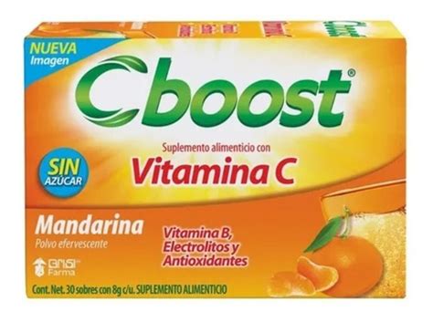 Vitamina C Polvo Efervescente C Boost® Mandarina 30 Sobres Sabor