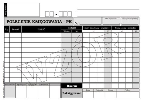 Druk Polecenie księgowania A5 Typograf Office Land