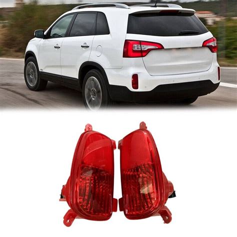 Pair Car Rear Bumper Fog Light Parking Warning Reflector Taillights