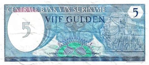 Billete Gulden Surinam Foronum