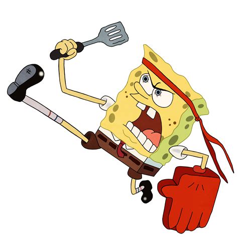 SpongeBob Fight (no background) by MinyBoy5 on DeviantArt