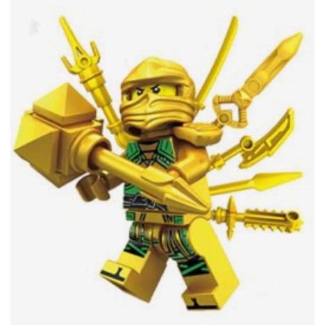 Boneco Blocos De Montar Lloyd Armas Douradas Ninjago Shopee Brasil