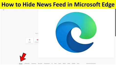 How To Hide News Feed On The New Tab Page On Microsoft Edge In Windows 10 Youtube