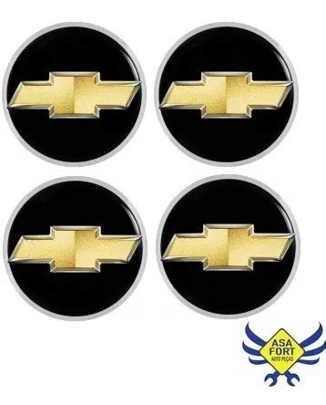 Centro De Roda Gm Chevrolet 48mm Logo Dourado Resinado MercadoLivre