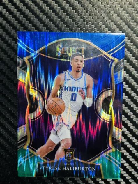 2020 21 PANINI SELECT Tyrese Haliburton Rookie Blue White Green Flash