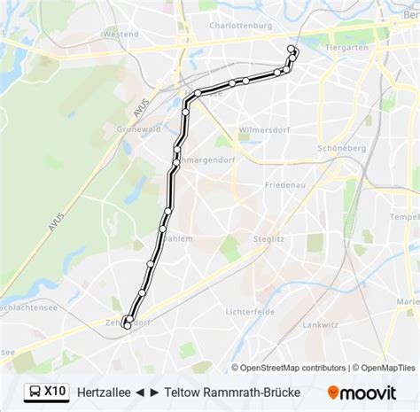 X10 Route Schedules Stops Maps Rathaus Zehlendorf Updated