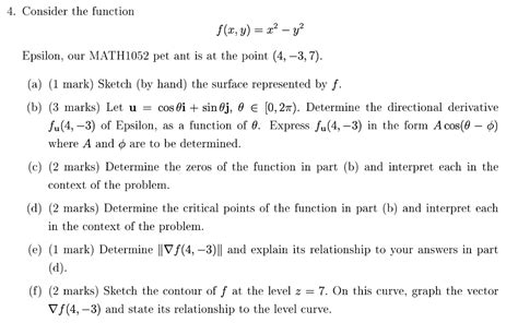 Solved Consider The Function F X Y X Y Epsilon Our Chegg