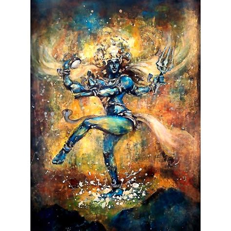 StickMe Cotton Canvas Divine Indian God Shiva Lord Of The Dance