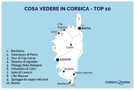 10 Mappe Turistiche Della Corsica Spiagge Villaggi