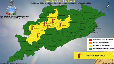 Heat Wave Alert For Odisha Imd Issues Yellow Warning For Several Districts