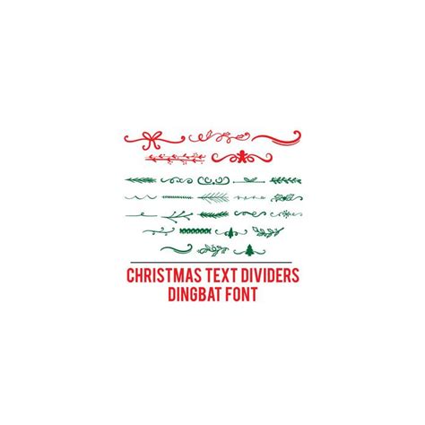 christmas text dividers dingbat font