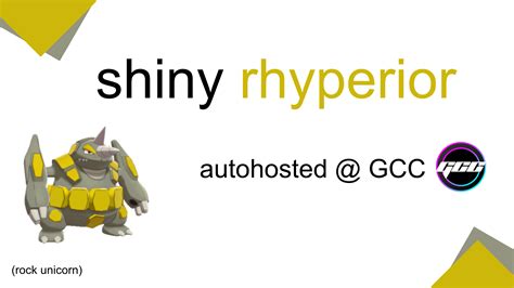 SQUARE SHINY RHYPERIOR | AUTOHOSTED @ GCC : r/Shinyraids