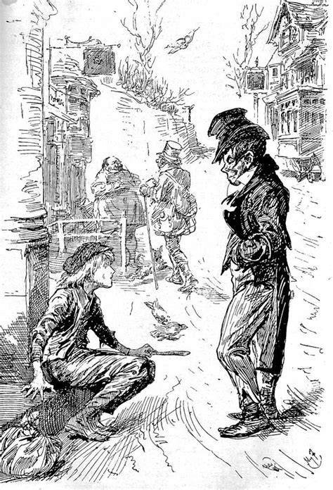 Oliver Falls In With The Artful Dodger By Harry Furniss Seventh