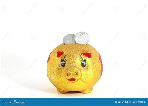 Piggy Bank With Coins Stock Image Image Of Currency 32151155